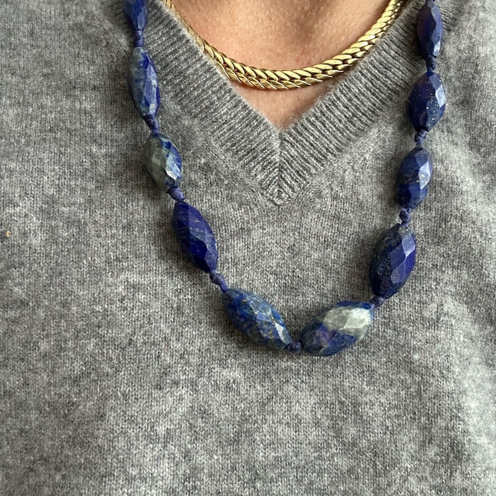VTG Lapis Necklace - Picture 9 of 9